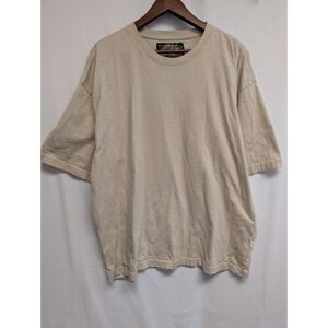 American Garage‎ Premium Cotton Oversized Boxy Fit Icon Tee Sz XL Taupe T-shirt